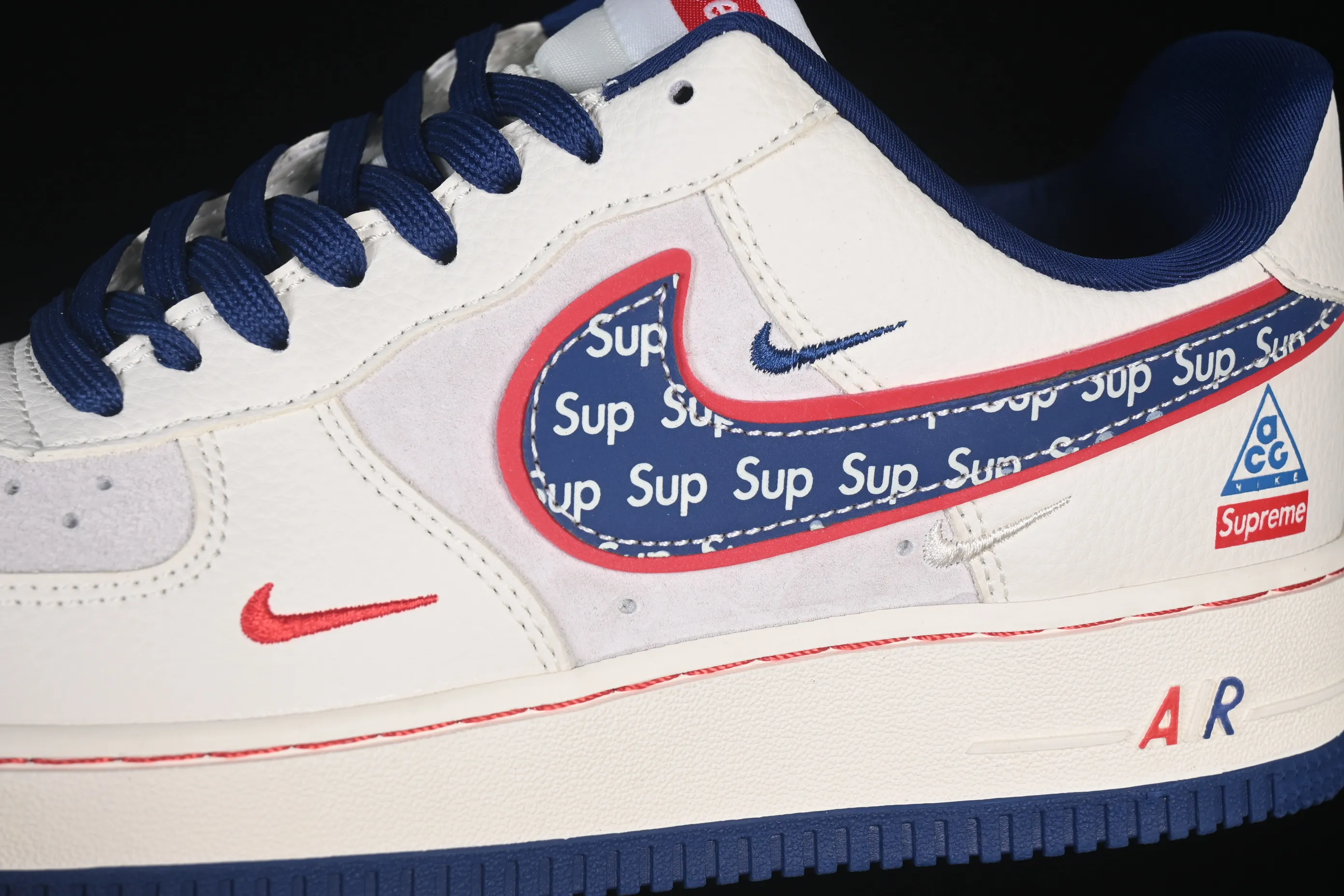 All categories Nk Air Force 1 Air Force series Nk Air Force 1 Low Air Force low-top Nike Air Force 1'07 Low Sup joint white, red and blue three small hooks Air Force 1 low-top casual sneakers DD1982-328